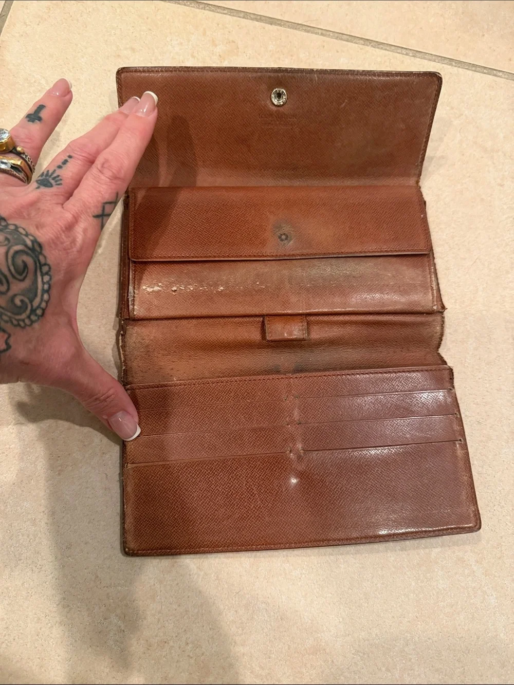 Louis Vuitton Monogram Continental Wallet - Black with Brown Monogram